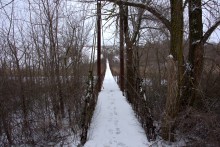 Подвесные мосты на реке Быстрой в хуторе Михайлов и посёлке Быстрогорском