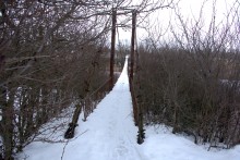 Подвесные мосты на реке Быстрой в хуторе Михайлов и посёлке Быстрогорском