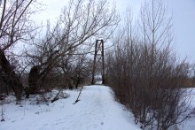 Подвесные мосты на реке Быстрой в хуторе Михайлов и посёлке Быстрогорском