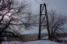 Подвесные мосты на реке Быстрой в хуторе Михайлов и посёлке Быстрогорском