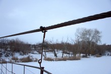 Подвесные мосты на реке Быстрой в хуторе Михайлов и посёлке Быстрогорском