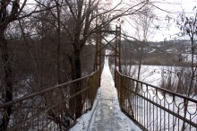 Подвесные мосты на реке Быстрой в хуторе Михайлов и посёлке Быстрогорском