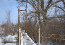 Подвесные мосты на реке Быстрой в хуторе Михайлов и посёлке Быстрогорском