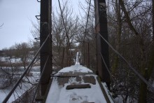 Подвесные мосты на реке Быстрой в хуторе Михайлов и посёлке Быстрогорском