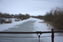 Подвесные мосты на реке Быстрой в хуторе Михайлов и посёлке Быстрогорском