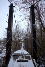 Подвесные мосты на реке Быстрой в хуторе Михайлов и посёлке Быстрогорском