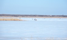 В феврале на Весёловском водохранилище и Шахаевском лимане