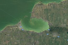 Сине-зелёная вода Ейского лимана