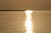 Утро и вечер на Ейской косе в начале марта