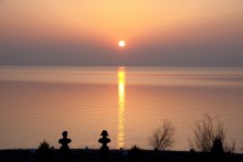 Утро и вечер на Ейской косе в начале марта