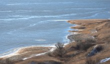 Замерзание Таганрогского залива в начале зимы