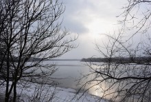 На стрелке Дона и Аксая снежным утром