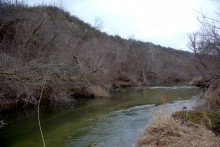 Скала, омуты и мели на Кундрючьей