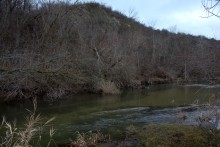 Скала, омуты и мели на Кундрючьей