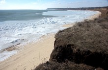 Ветровой нагон льда в Таганрогском заливе