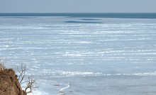 Ветровой нагон льда в Таганрогском заливе