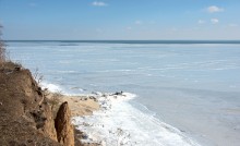 Ветровой нагон льда в Таганрогском заливе