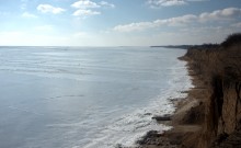 Ветровой нагон льда в Таганрогском заливе