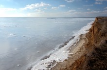 Ветровой нагон льда в Таганрогском заливе
