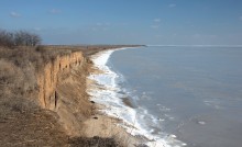 Ветровой нагон льда в Таганрогском заливе