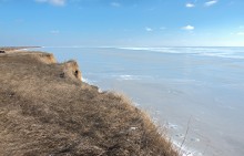 Ветровой нагон льда в Таганрогском заливе