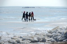 Ветровой нагон льда в Таганрогском заливе