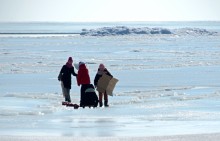 Ветровой нагон льда в Таганрогском заливе