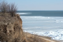 Ветровой нагон льда в Таганрогском заливе