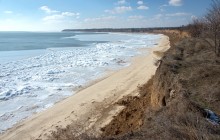 Ветровой нагон льда в Таганрогском заливе