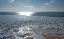 Ветровой нагон льда в Таганрогском заливе