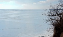 Ветровой нагон льда в Таганрогском заливе