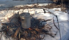 Масленица в первый день весны у Васильевской протоки