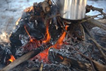 Масленица в первый день весны у Васильевской протоки