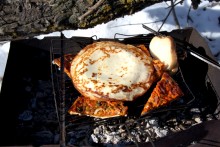 Масленица в первый день весны у Васильевской протоки