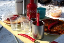 Масленица в первый день весны у Васильевской протоки