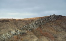 Белая скала у хутора Верхнепопов