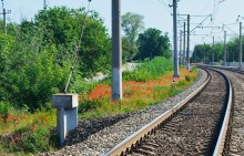 Маки у железной дороги в Аксае