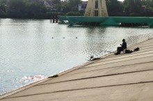 Рыбы, птицы и рыбаки, в первые дни июня на берегу Северного водохранилища