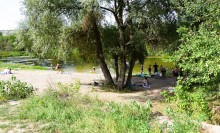 Пляж на Калитве у посёлка Сосны