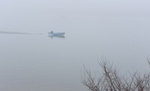 На Стрелке в туман