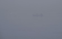 На Стрелке в туман