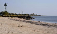 Ясенская переправа в проливе между Азовским морем и Бейсугским лиманом