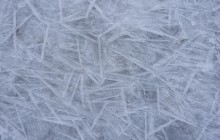 Декабрьский ветреный и морозный день на берегу Азовского моря в селе Займо-Обрыв