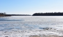 Стрелка Дона и Аксая в Крещенские морозы