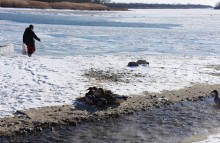 Стрелка Дона и Аксая в Крещенские морозы