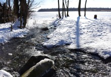 Стрелка Дона и Аксая в Крещенские морозы