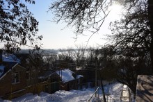 Стрелка Дона и Аксая в самый холодный день в году