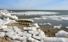 Конец февраля и освобождение Меотиды ото льда на берегу у хутора Рожо