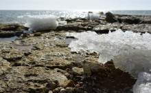 Конец февраля и освобождение Меотиды ото льда на берегу у хутора Рожо