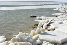 Конец февраля и освобождение Меотиды ото льда на берегу у хутора Рожо